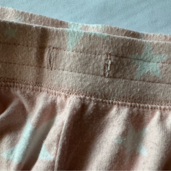 PJ Salvage Peach Pink Star Jogger style Cozy pajamas lounge pants Medium - Picture 3 of 3